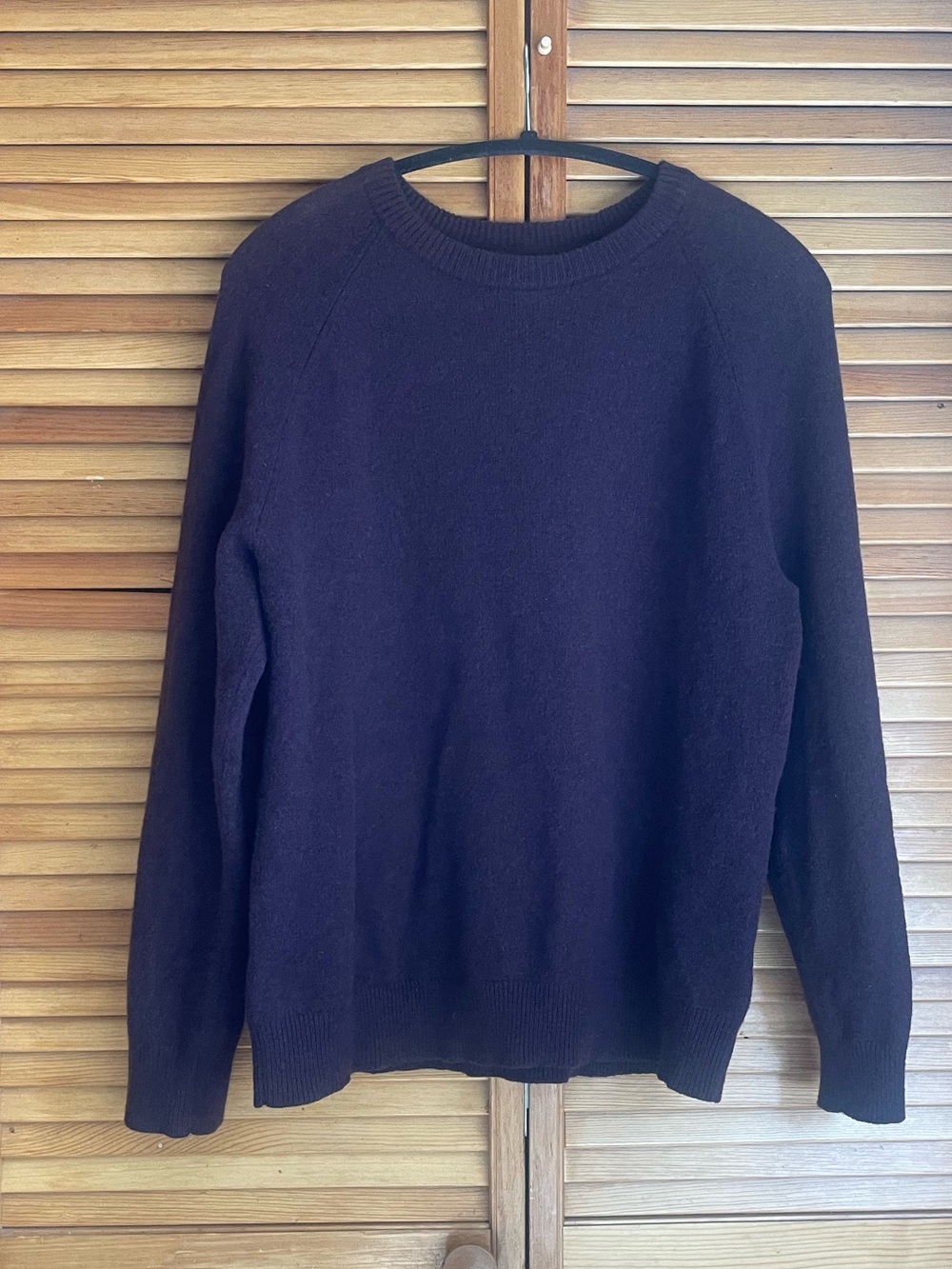 Goodthreads Men's XL Crewneck 100% Lambswool Sweater in Dark Plum